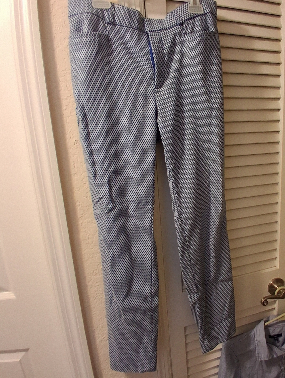 Banana Republic Blue Micro-Pattern Chinos